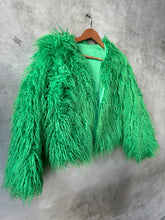 Load image into Gallery viewer, GREEN Z HOVAK SHAGGY FUR C1P COAT
