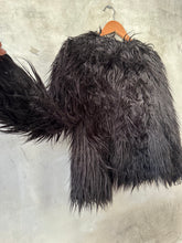 Load image into Gallery viewer, BLACK Z HOVAK SHAGGY FUR C1P COAT
